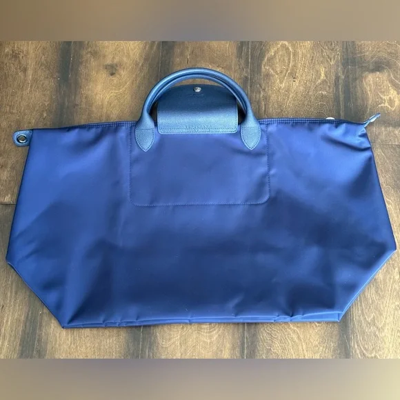 LONGCHAMP Le Pliage leather-trimmed shell tote NWOT - Picture 7 of 16